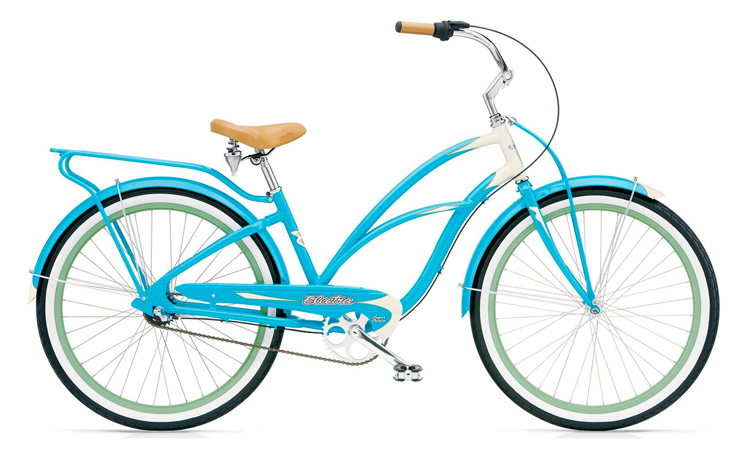 Велосипед 26" Electra Super Deluxe 3i Ladies' (2018) 2018 Бело-голубой